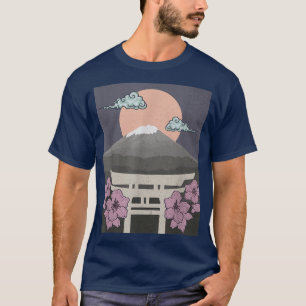 T-shirt Japon Cherry Blossom Woodblock Japanese Art 