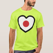 T-shirt Japon | Coeur du drapeau japonais (Devant)