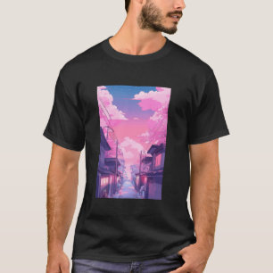 T-shirt Japon Cotton Candy Sky esthétique Otaku Anime Mang