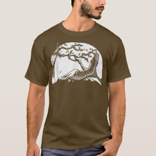 T-shirt Japon Crane Stork Sakura Cherry Blossom Tree Japon