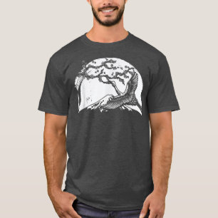 T-shirt Japon Crane Stork Sakura Cherry Blossom Tree Japon