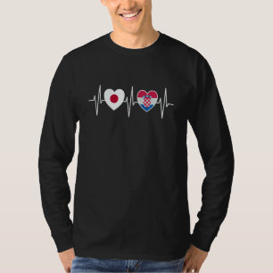 T-shirt Japon et Croatie Drapeaux Drapeau Croate
