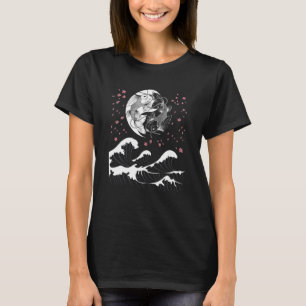 T-shirt Japon Grande Vague 恋愛 Koi Poisson Yin et Yang