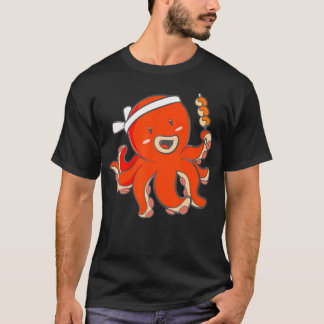 T-shirt Japon Kawaii Anime Octopus Sushi Chef Traditionnel