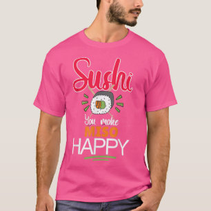 T-shirt Japon Kawaii Poisson Aimer Maki Asie Sushi T-Shir