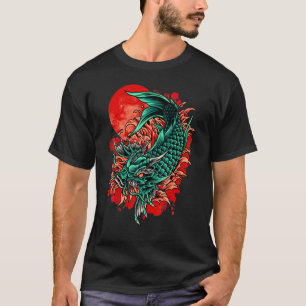 T-shirt Japon Koi Japonais Poisson Fleur de Cerisier 2