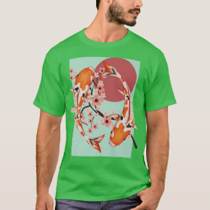 T-shirt Japon Koi Poisson Fleur de Cerisier Japonais Sakur