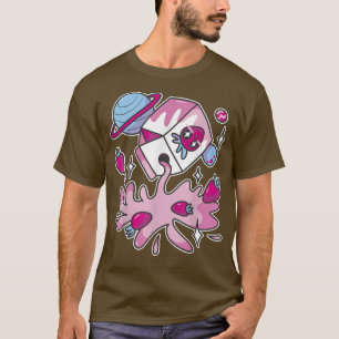 T-shirt Japon Lait Graphique Shake Carton Space Sweet T-Sh