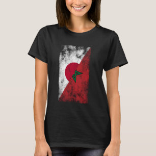 T-shirt Japon Maroc drapeaux - Japonais marocain