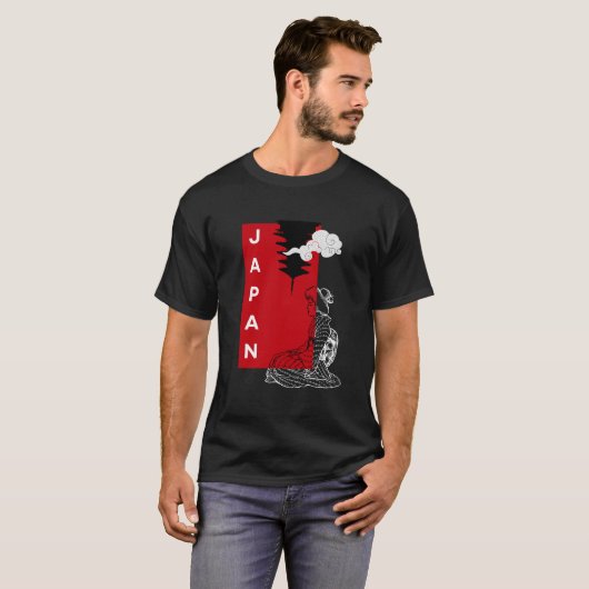 T-shirt Japon noir (Devant entier)