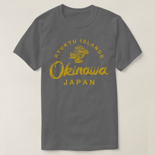 T-shirt JAPON Okinawa Bonsai Tree japonais Vintage (Design devant)