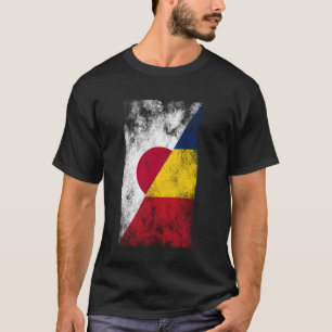 T-shirt Japon Roumanie drapeaux - Japonais roumain