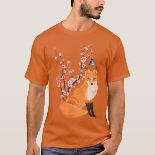 T-shirt Japon Sakura Cherry Blossom Fo Kitsune Japonais