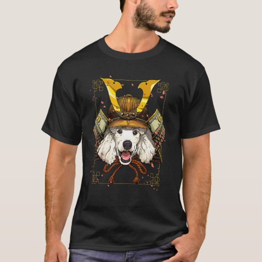 T-shirt Japon Samurai Poodle Chien Animal de compagnie Jap (Devant)