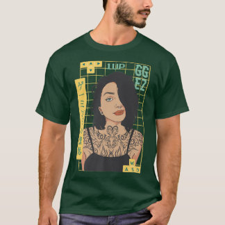 T-shirt Japon Tatouage tatoué Gamer Girl Anime Jeu WASD