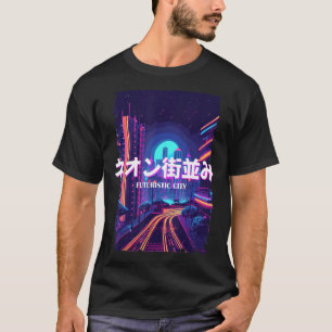 T-shirt Japon Vaporwave City Futurisme Cyber Vaporwave A