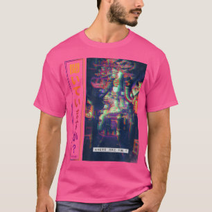 T-shirt Japon Vêtements D'Art Cyberpunk En Vaporwave Glitc