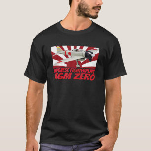 T-shirt Japonais A6M Zero 2ÈME GUERRE MONDIALE Fighter Pl