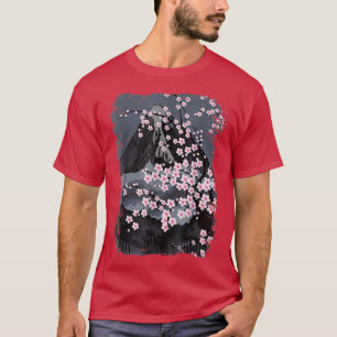 T-shirt Japonais Belle Cherrys Blossom, Sakura avec Mo