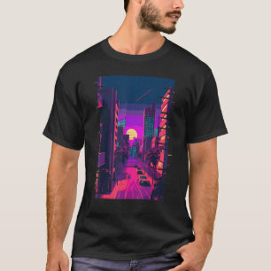 T-shirt Japonais City Indie Glitch esthétique 80s 90s Vapo