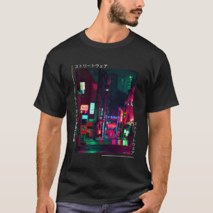 T-shirt Japonais Cyberpunk Tokyo Streetwear Esthétique