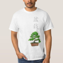 T-shirt japonais d'arbre des bonsaïs des hommes