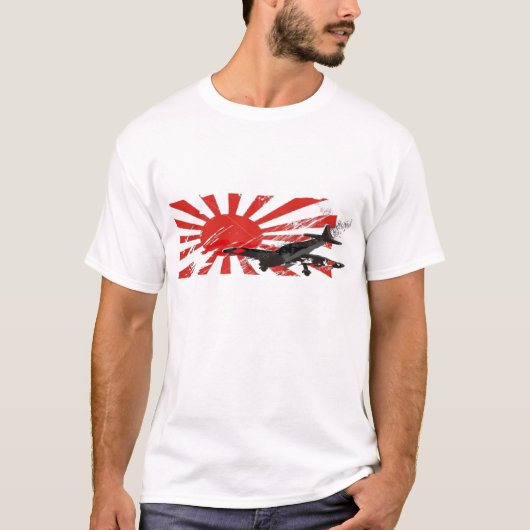 T-shirt japonais de drapeau de Soleil Levant de (Devant)
