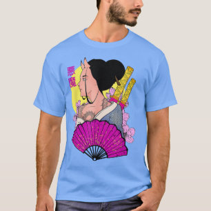 T-shirt Japonais esthétique Geisha Samurai oni démon