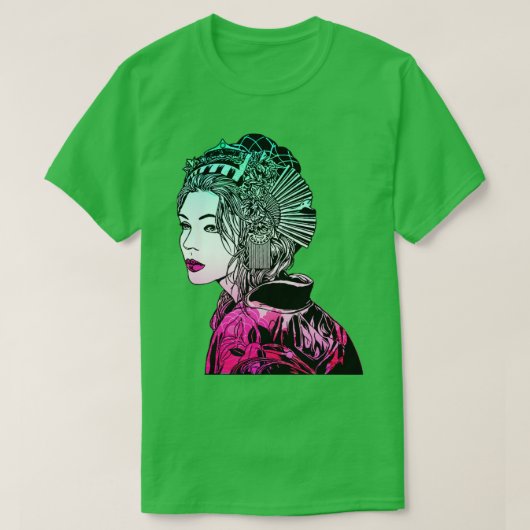 T-shirt Japonais Geisha Samurai Warrior 1061 (Design devant)