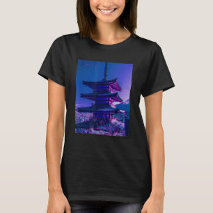 T-shirt Japonais Glitch Cyberpunk Tokyo Streetwear Aesthet