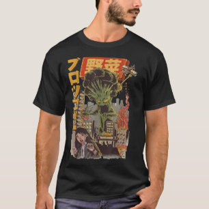 T-shirt Japonais Japon Kaiju légume broccoli
