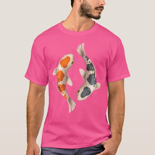T-shirt Japonais Koi Fish Yin Yang (Devant)