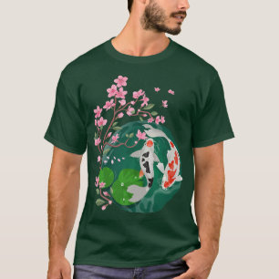 T-shirt Japonais Koi Poisson Cerise Fleur Tatouage Inspiré