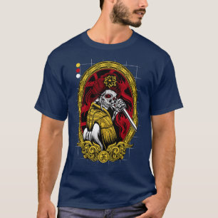 T-shirt Japonais mort Skeleton Geisha Demon Art Katana S