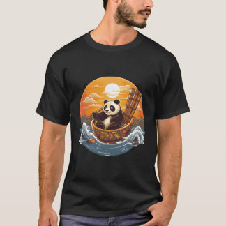 T-shirt Japonais Panda Sushi Bowl Serene