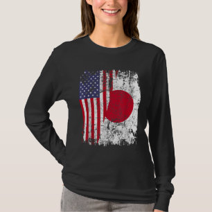 T-shirt JAPONAIS RACINE Drapeau semi-américain JAPON