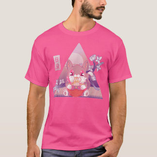 T-shirt Japonais Ramen Chat Cherry Blossom Otaku