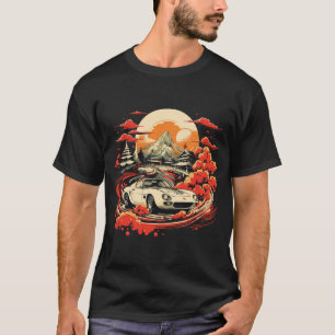 T-shirt Japonais Retro Car Racing - Retro Thème Japonais