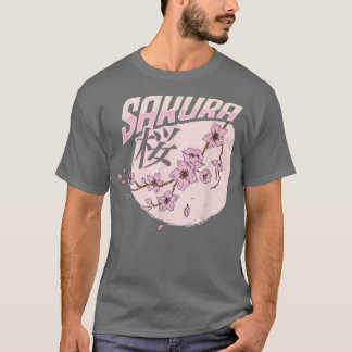 T-shirt Japonais Sakura Cherry Blossom Art pour le café ja