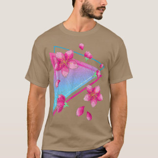T-shirt Japonais Sakura Flower Vaporwave Cherche esthétiqu