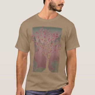 T-shirt Japonais Sakura Tree Japon Fleur rose Cher Floral
