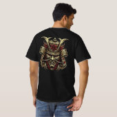 T-shirt japonais samouraï noir (Dos entier)
