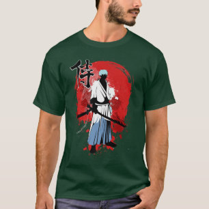 T-shirt Japonais Samurai Bushido Miyamoto Naginata Demon W