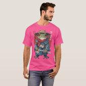 T-shirt Japonais Samurai Guerrier de grenouille Ukiyo Samu (Devant entier)