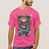 T-shirt Japonais Samurai Guerrier de grenouille Ukiyo Samu (Devant)