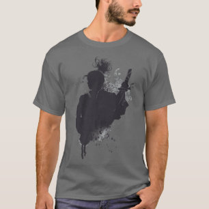 T-shirt Japonais Samurai Guerrier Encre Splatter Art Bu