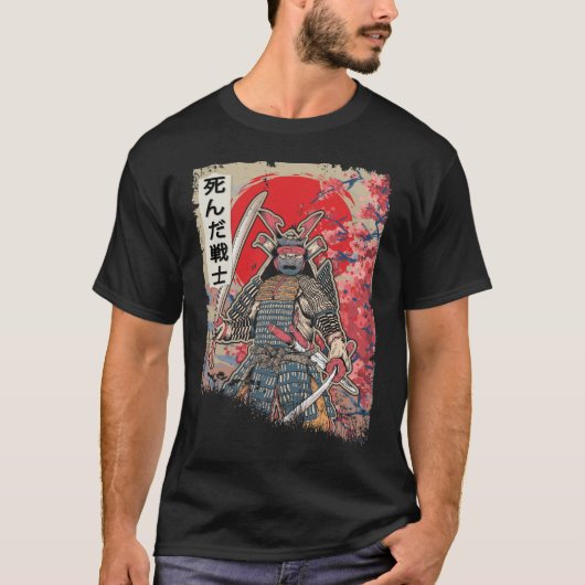 T-shirt Japonais Samurai Guerrier Japon Swordsman mort (Devant)