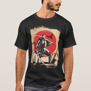 T-shirt Japonais Samurai Guerrier Japon Swordsmen Hero