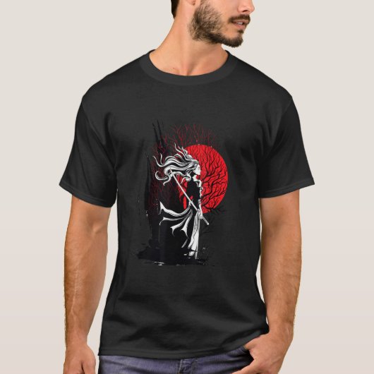 T-shirt Japonais Samurai Katana Ancien Oni Ronin Asiatique (Devant)