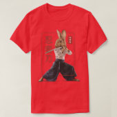 T-shirt Japonais Samurai Ninja Lapin Lapin Kawaii Tattoo (Design devant)